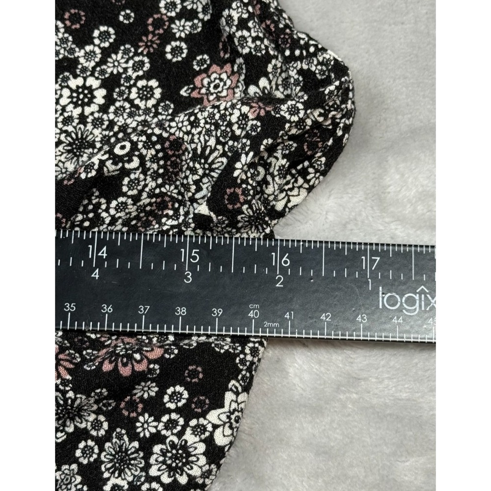 Free People Floral Paisley Romper Black White Size 0 Festival Boho-Chic Coquette - Picture 5 of 8